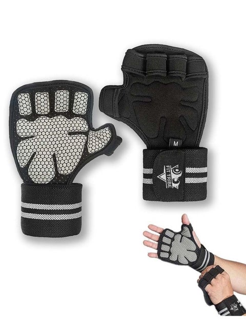 Workout & Weight Lifting Gloves for Men & Women - Non-Slip Grip, Adjustable Wrist Support, Breathable, Lightweight Training Gloves for Home Gym and Fitness Accessories