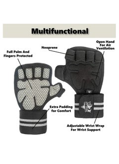 FIT TRIBE Workout & Weight Lifting Gloves for Men & Women - Non-Slip Grip, Adjustable Wrist Support, Breathable, Lightweight Training Gloves for Home Gym and Fitness Accessories  - Image 2