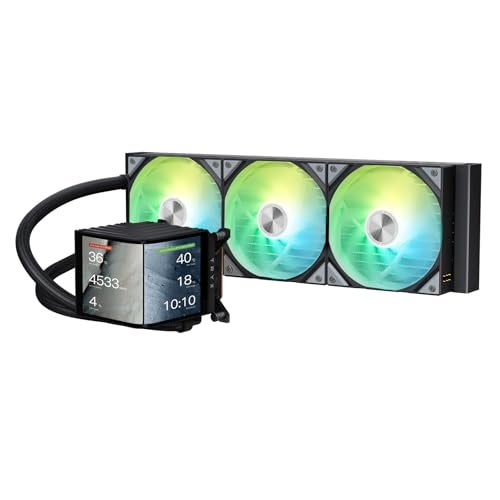 TRYX Panorama 360 ARGB 360mm AIO 667 AMOLED Curved Screen 3D Anamorphic Effect Display Customizable AIO Cooler 360mm Asetek 8th Gen V2 320w TDP PogoPin ARGB Fan Intel LGA 18511700 AMD AM5AM4 - Image 1