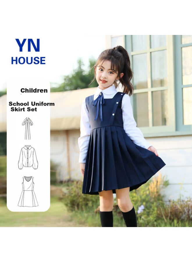 Yinuofang Girls' Dress Set, Class Uniform, Children's Children's Day Graduation Season School Uniform, Host Performance Costume - Image 1