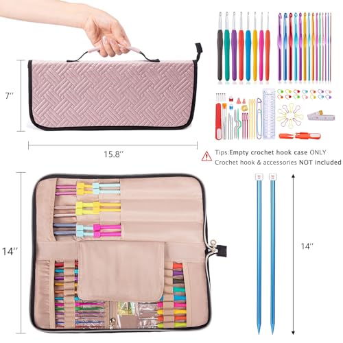 MYBAGZING Knitting Needles Case up to 14 Inches Needle Crochet Hook Organizer - Image 3