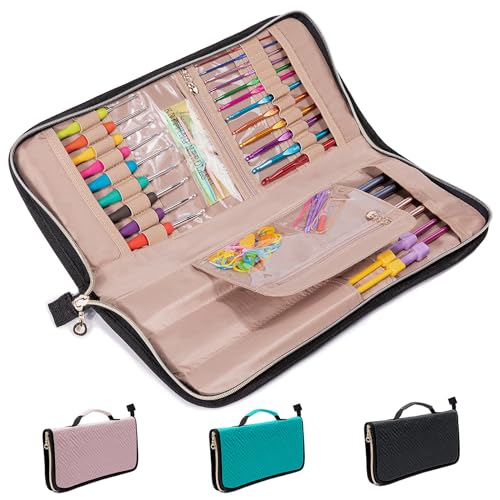 MYBAGZING Knitting Needles Case up to 14 Inches Needle Crochet Hook Organizer - Image 1