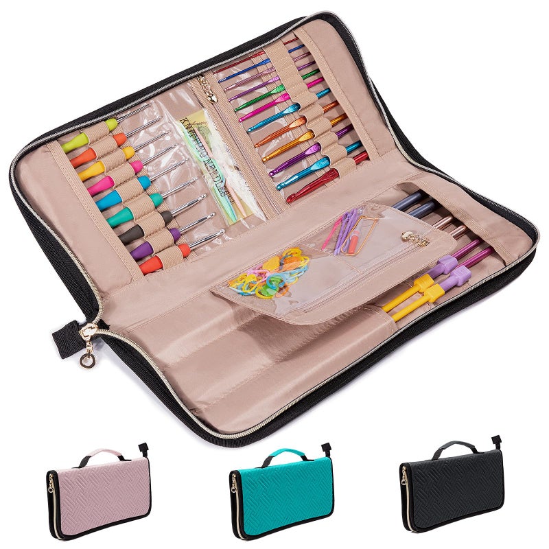MYBAGZING Knitting Needles Case up to 14 Inches Needle Crochet Hook Organizer - Image 2