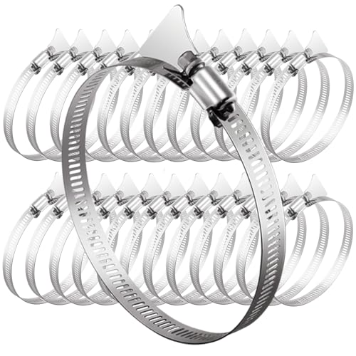 Silrubsups 25 Pcs Dryer Hose Clamp 4 Inch Stainless Steel Duct Clamps Thumb Screw Worm Gear Adjustable Clamp 25 4 Inch Adjustable 3545 - Image 1
