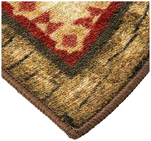 Mayberry Rug Cozy Cabin CC5275 Birch Bear Non Skid Rug 19"x31" Wedge Brown - Image 3