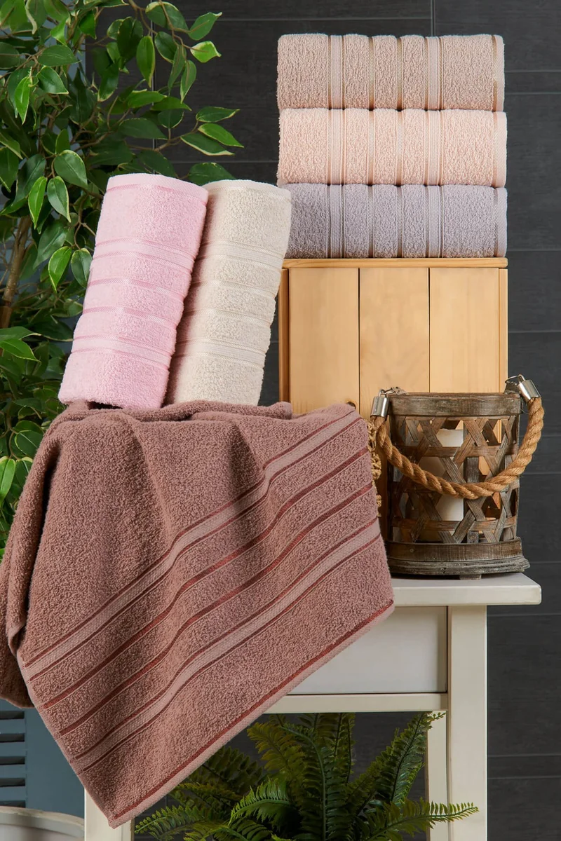 Mira Home 6 Piece Hand and Face Towel Set Cotton Towel Set Colorful