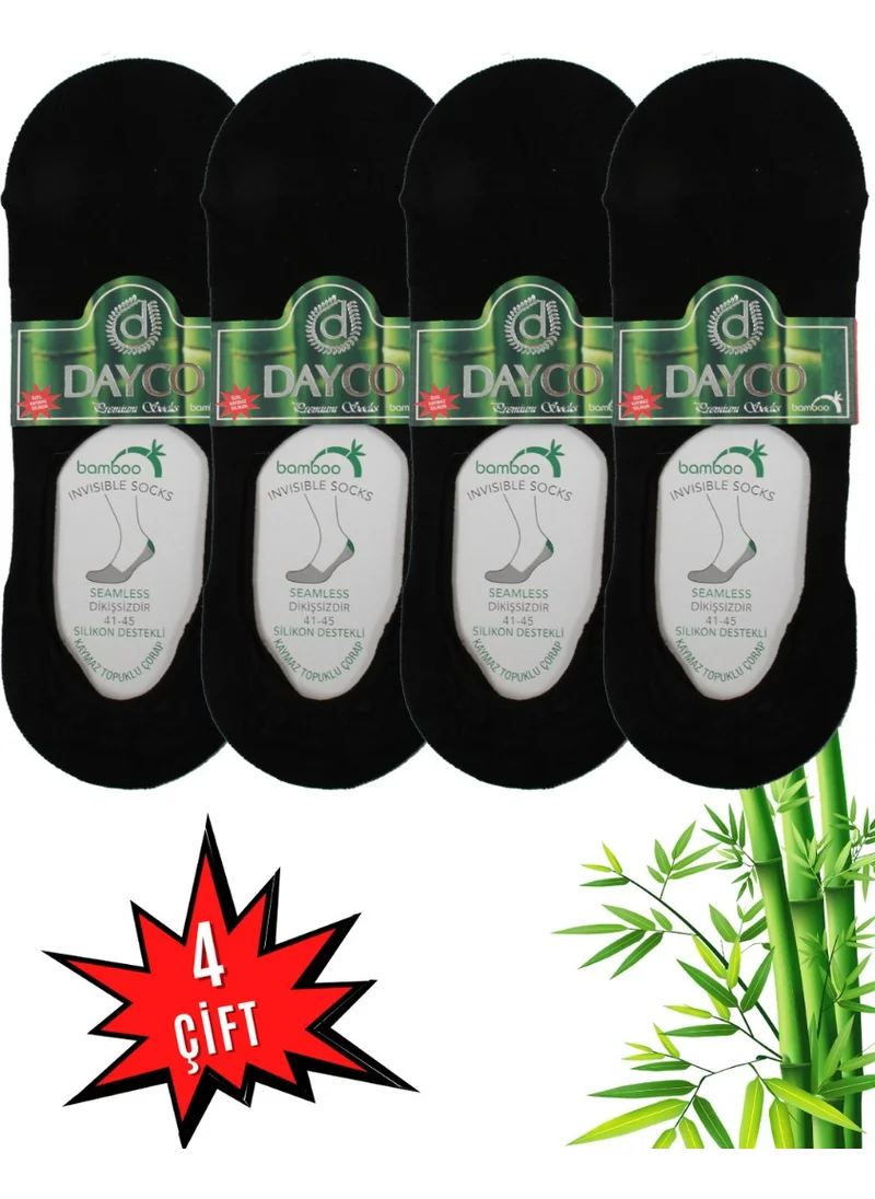 دايكو Men's Bamboo Premium Ballet Socks Set of 4 Black