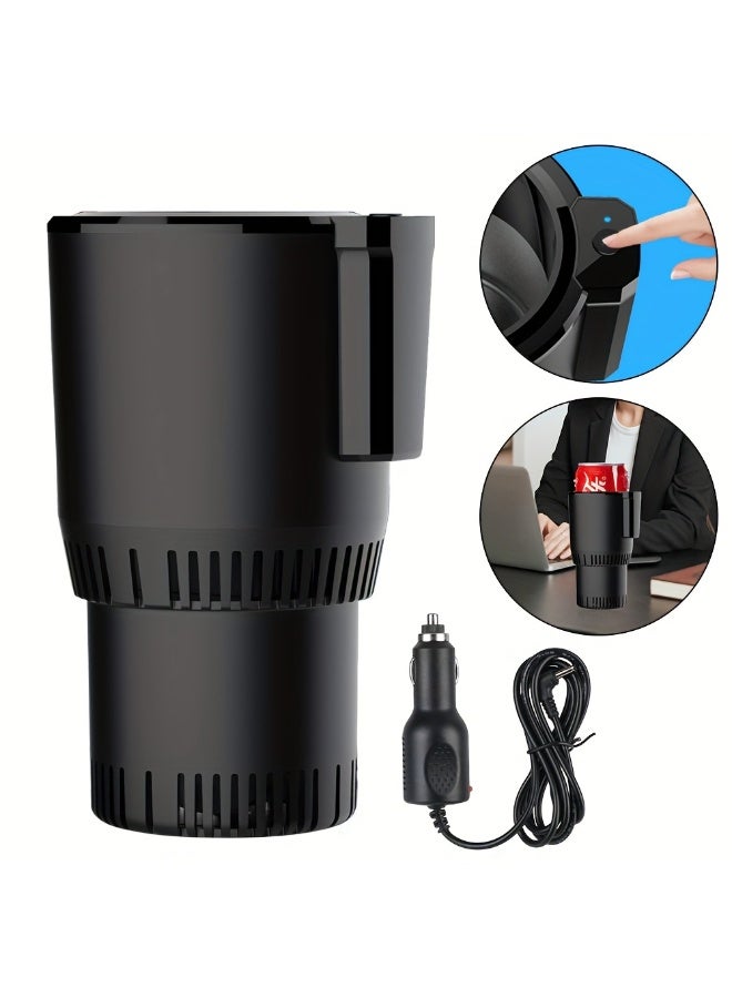 Smart Cup, 2 in 1 Car Drink Cooler Warmer, Car Coffee Cup Cooler Warmer, Personal Thermoelectric Cooling Cup, Mug Holder with Cooling and Heating Functions, Car Cooler Cup (Black) - Image 1