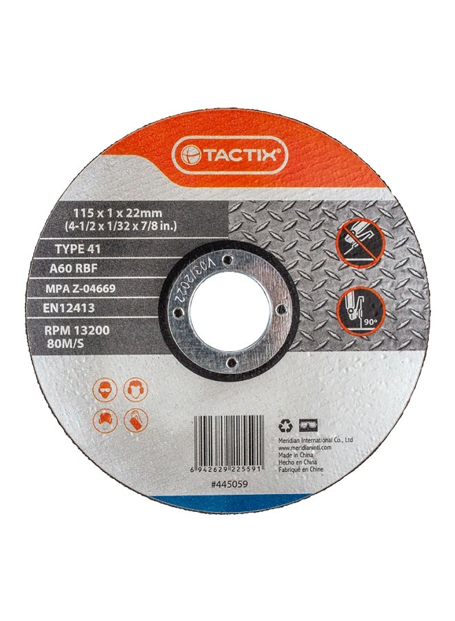 Tactix 10-Piece 13200RPM Sturdy Round Abrasive Metal Cut-Off Wheel Set Grey 1.6 x 11.6 x 11.4 cm 445059.1