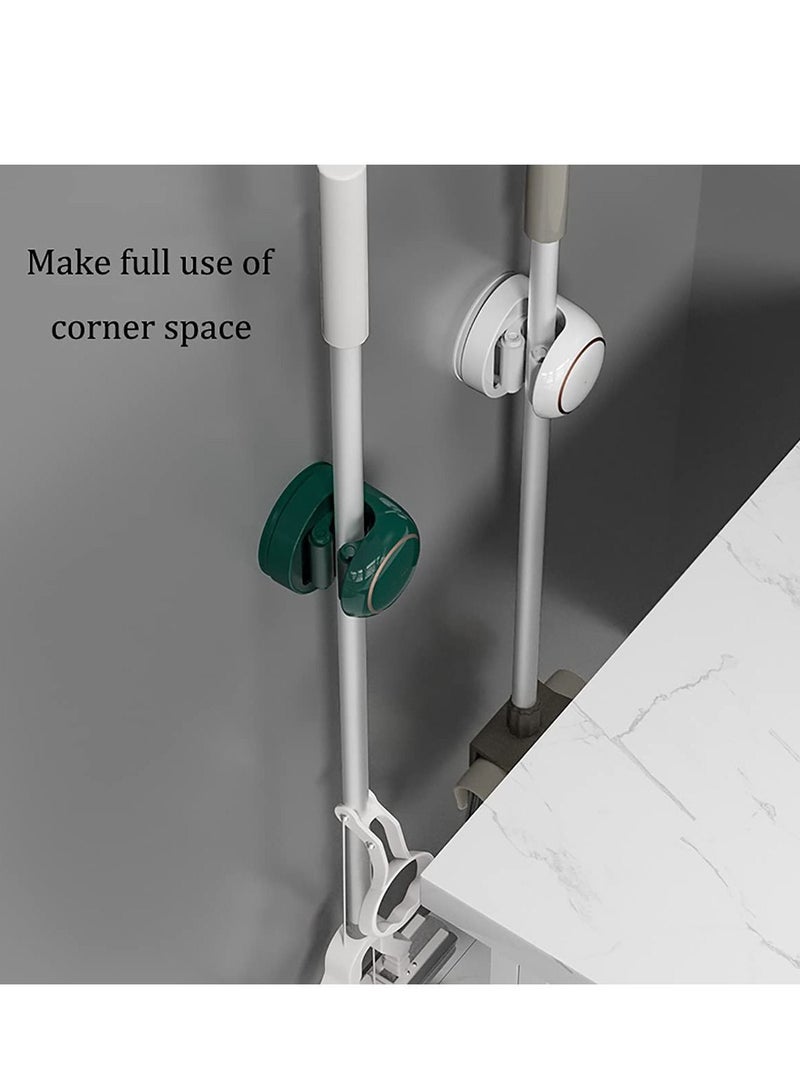 Y&D Broom Mop Holder, No-Drilling Wall Mount Gripper Organizer, Hanger, Lightsaber Holder Storage (White, 1 pcs) - Image 4