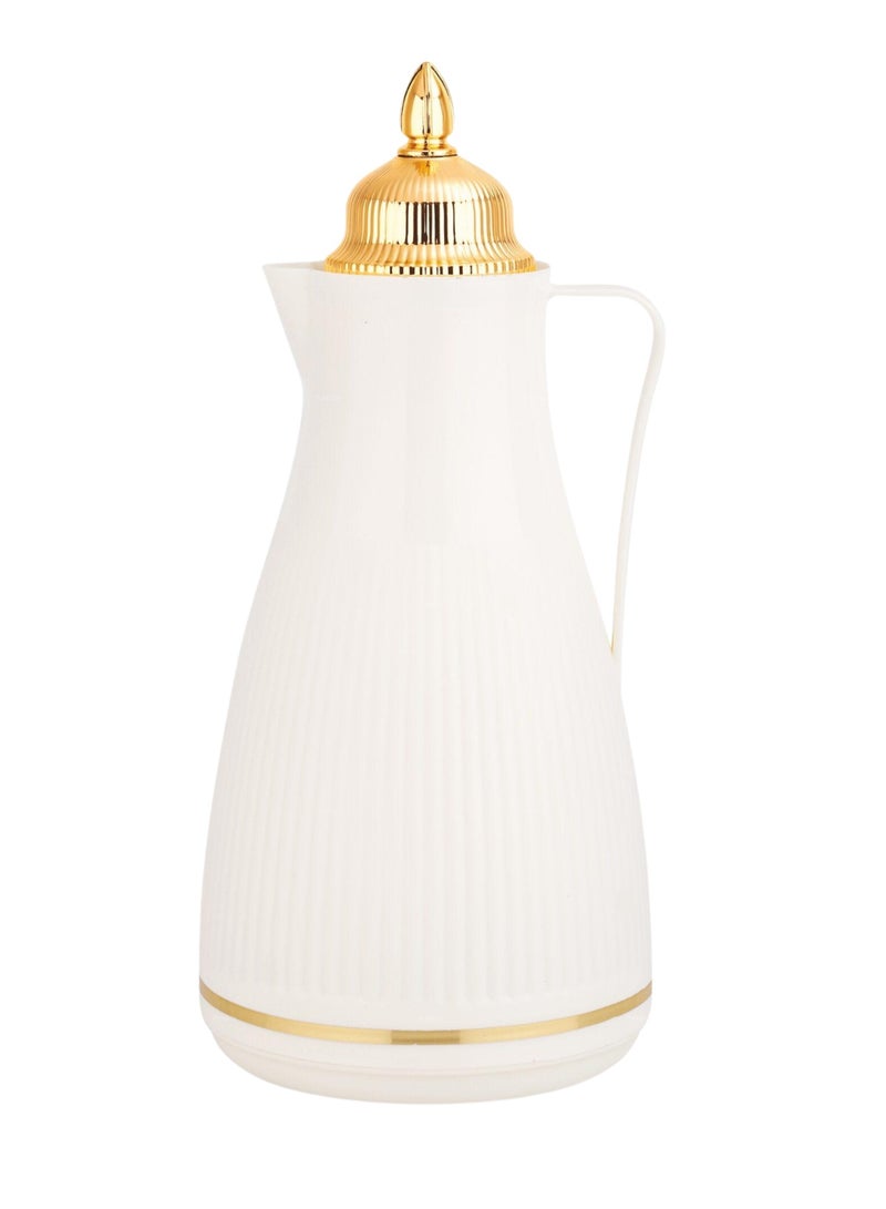 Vacuum Insulated Coffe Tea Jug Flask 1L - White