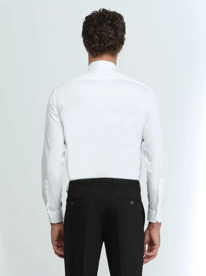 كيب White Plain Regular Fit Woven Classic 100% Cotton Shirt