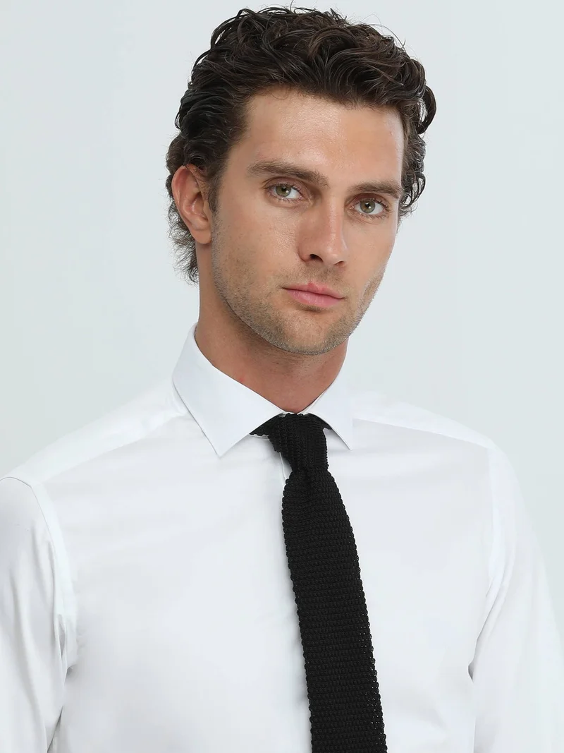 كيب White Plain Regular Fit Woven Classic 100% Cotton Shirt