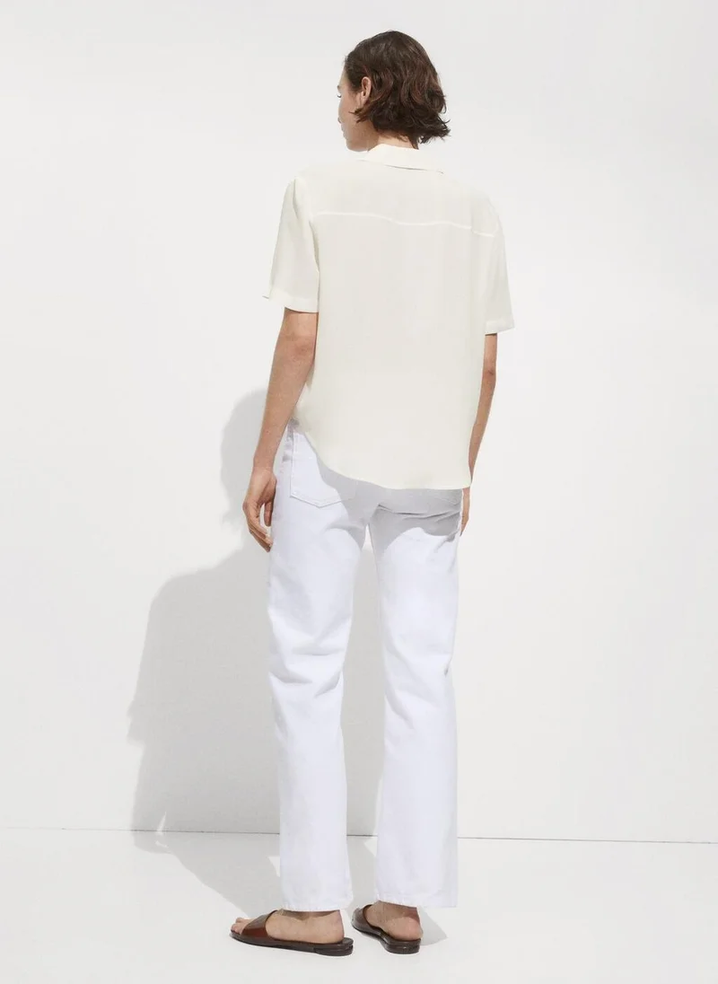 MANGO Short sleeve fluid shirt
