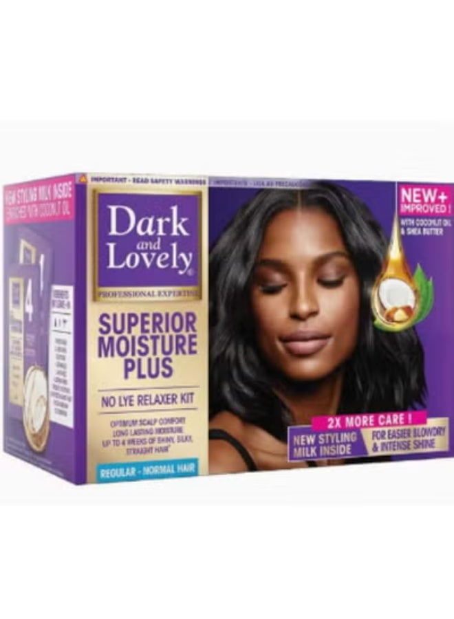 Dark & Lovely Superior Moisture Plus No Lye Relaxer Kit Regular