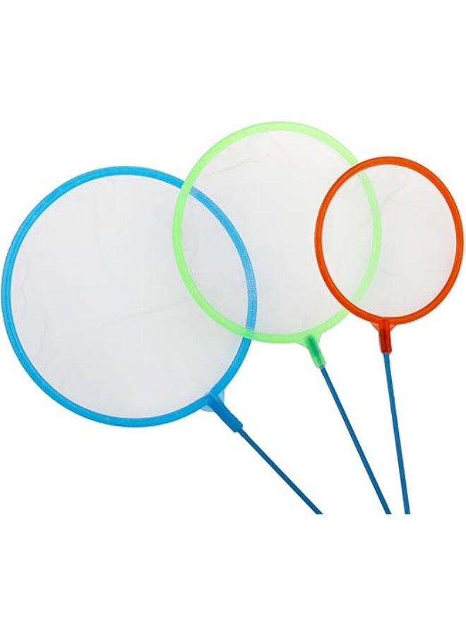 Huangxin Mini brine shrimp net aquarium fish net color random fish tank suitable for all fish (large, small, medium hole round fishing color random) 3 pieces - Image 5