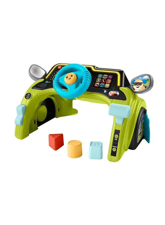 Fisher-Price Baby & Toddler Learning Toy Laugh & Learn Sit & Steer Driver Car Activity Center with Smart Stages for Ages 6+ Months - Image 1