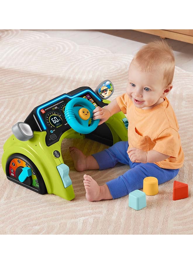 Fisher-Price Baby & Toddler Learning Toy Laugh & Learn Sit & Steer Driver Car Activity Center with Smart Stages for Ages 6+ Months - Image 2