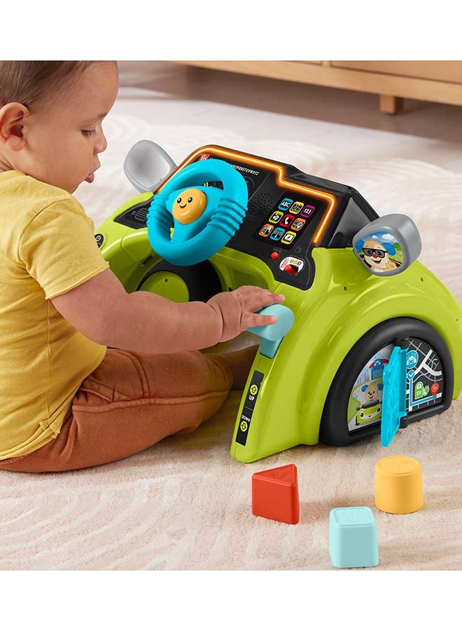 Fisher-Price Baby & Toddler Learning Toy Laugh & Learn Sit & Steer Driver Car Activity Center with Smart Stages for Ages 6+ Months - Image 5
