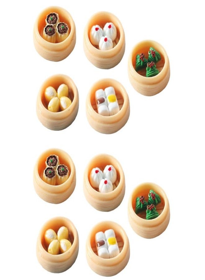 HANABASS 10 Pcs Miniature Food Models Resin Mini Food Adornment for Dollhouse Accessories Mini House Tea Restaurant Decor Lifelike Small Figurines for Scene Styling - Image 1