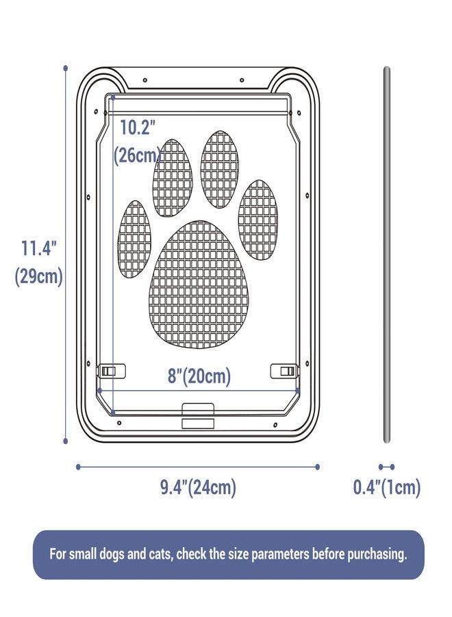 Petleso Dog Screen Door, Pet Screen Door Lockable Doggie Door for Screen Easy Install Pet Door for Doggy and Cat, Inner Size 8.25"×10.5" etleso - Image 4