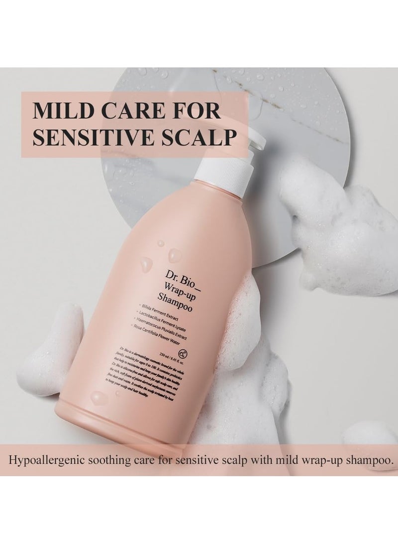 Dr.Bio Wrap-Up Korean Shampoo 250ml – Soothing Formula for Sensitive Scalp – Silicone-Free, Vegan with CICA & Probiotics - Image 2