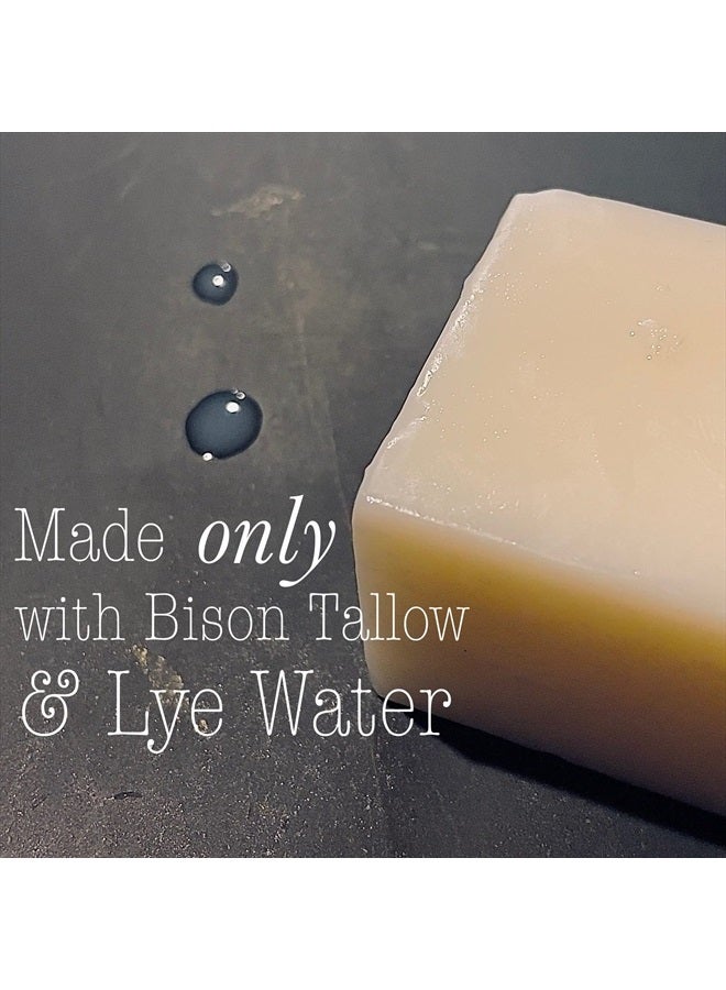 Big Crazy Buffalo Pure Bison Tallow Buff Soap Bar, Unscented, (2 pack) - Cleans, Moisturizing, Non-Habit Forming, Soothes, Hydration, Naturally Derived - No Dyes, Chemicals, Fragrances, Preservatives  - Image 3