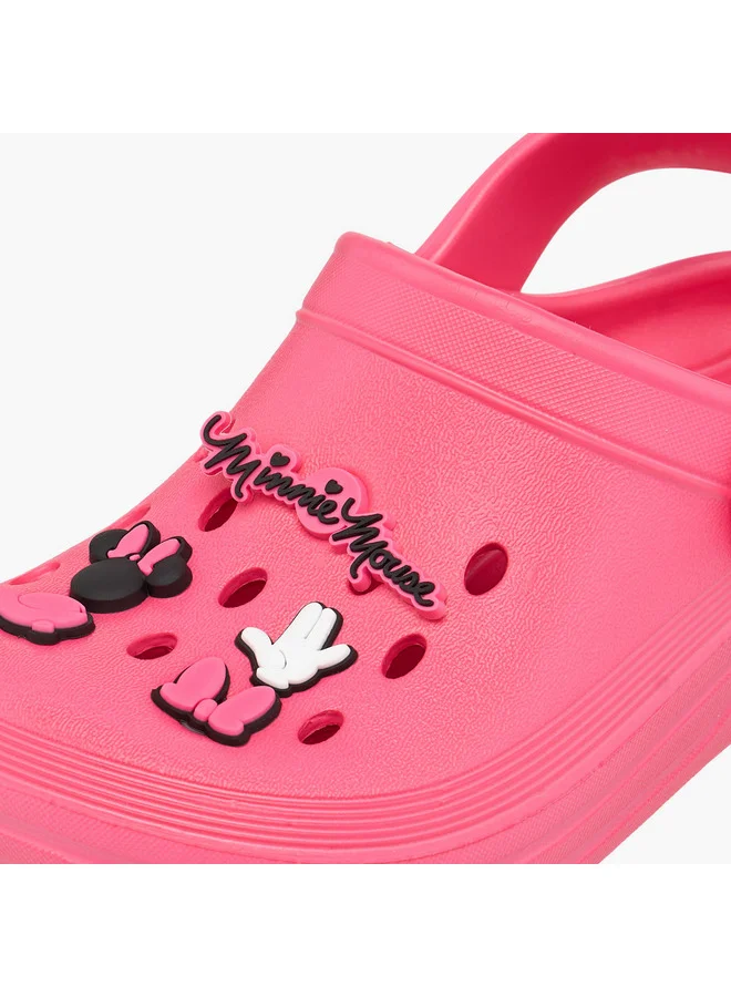 Disney Girls Minnie Mouse Accent Slip-On Clogs