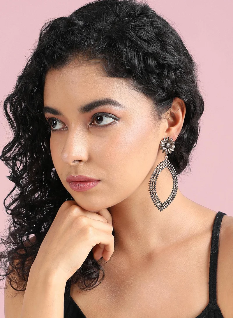 SOHI Maxi Daisy Intricate Eye Artificial Drop Earring Jewellery