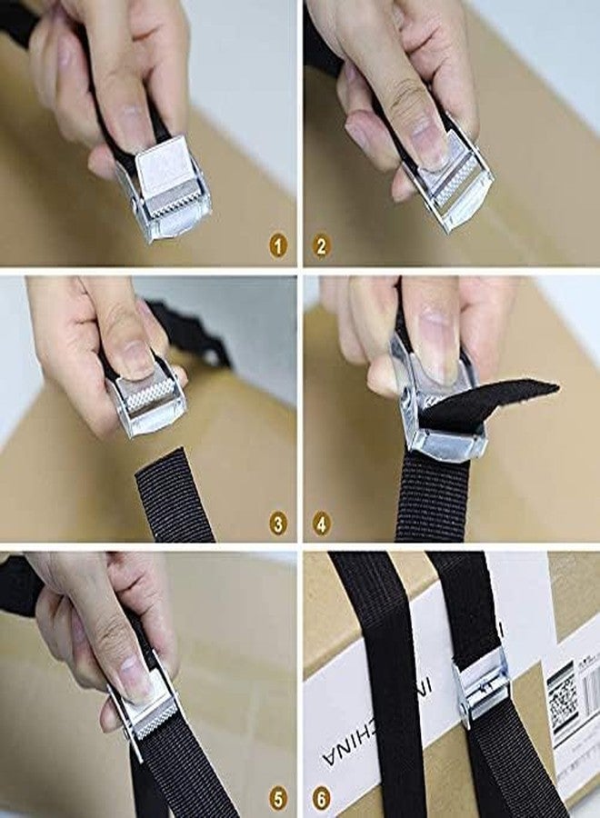 ARLICODECK Tie-Down Strap Luggage Accessories Traveller Heavy Duty Lashing Straps Adjustable Cam Buckle Motorcycles Cargo Trucks TrailerLuggage Lawn Equipment Moving Appliance (Tie-Down Strap -2) - Image 2