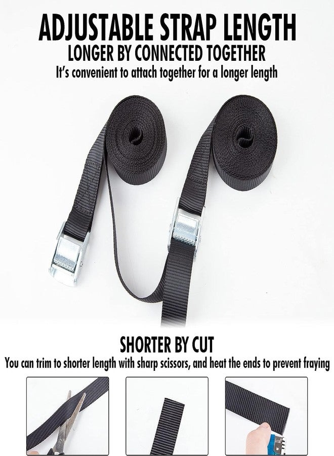 ARLICODECK Tie-Down Strap Luggage Accessories Traveller Heavy Duty Lashing Straps Adjustable Cam Buckle Motorcycles Cargo Trucks TrailerLuggage Lawn Equipment Moving Appliance (Tie-Down Strap -2) - Image 5