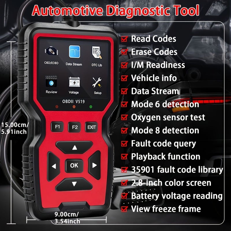 Black OBD2 Scanner USB Real Time Data Stream Diagnostic Tool - Image 2