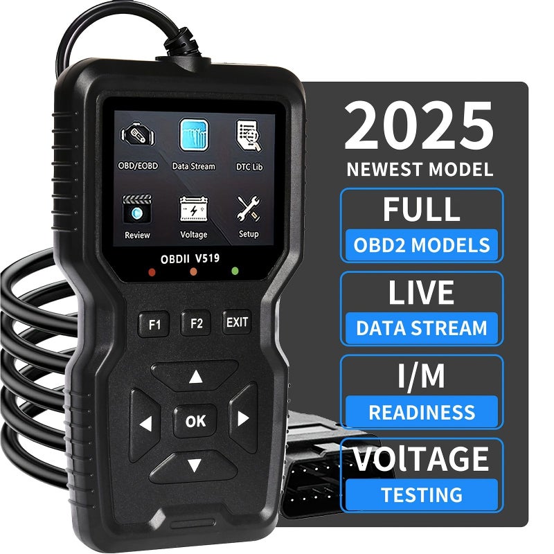 Black OBD2 Scanner USB Real Time Data Stream Diagnostic Tool - Image 1