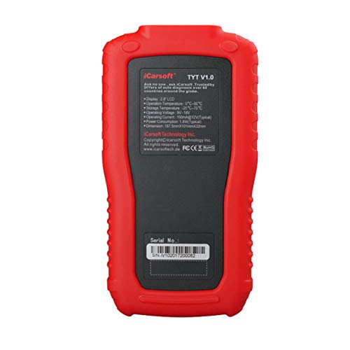 iCarsoft Auto Diagnostic Scanner TYT V1.0 for Toyota/Lexus/Scion/Isuzu, ABS, SRS, Oil Service Reset ect (Red) - Image 3