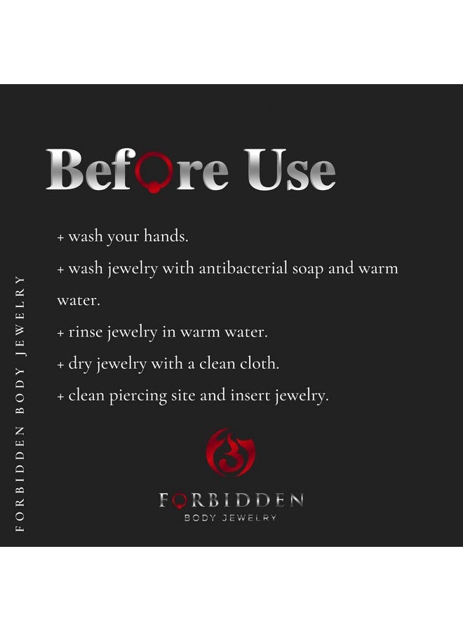 Forbidden Body Jewelry 18G 6Mm & 8Mm Internally Threaded Solid Titanium Tragus/Helix Earring/Labret Stud With 3Mm Cz Ball Top - Image 5