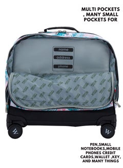 Wires 3 Piece Kids School Trolley Bag laptop compartment 8 Wheels With Lunch bag & Pencil Case  - Image 3