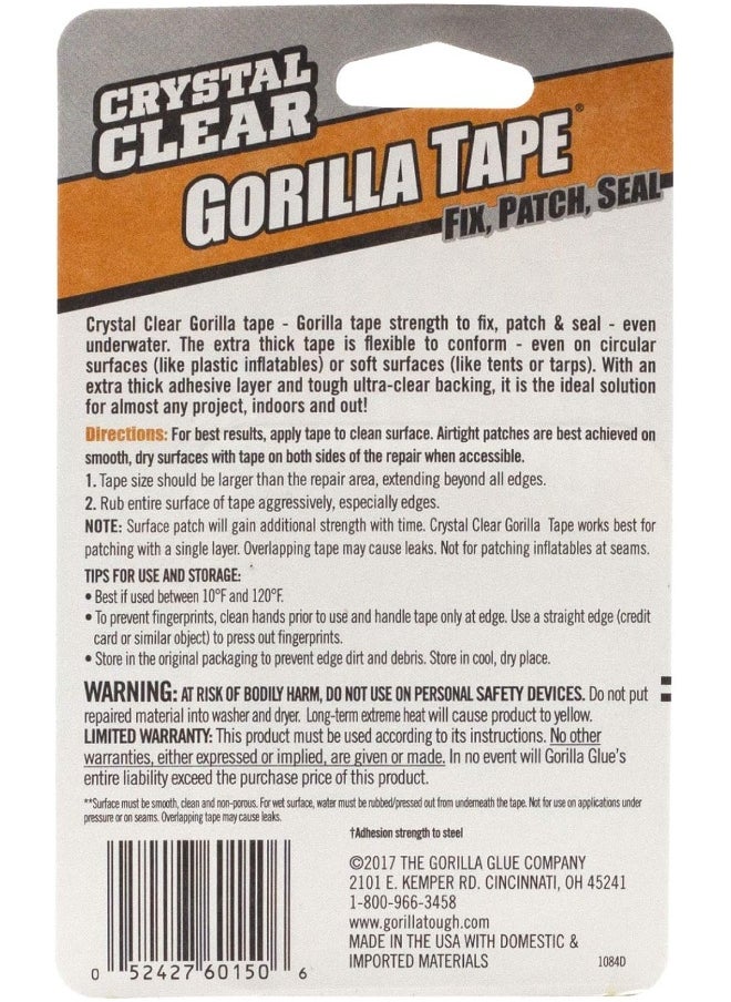 Gorilla - Gorilla Crystal Clear Gorilla Tape - Image 1