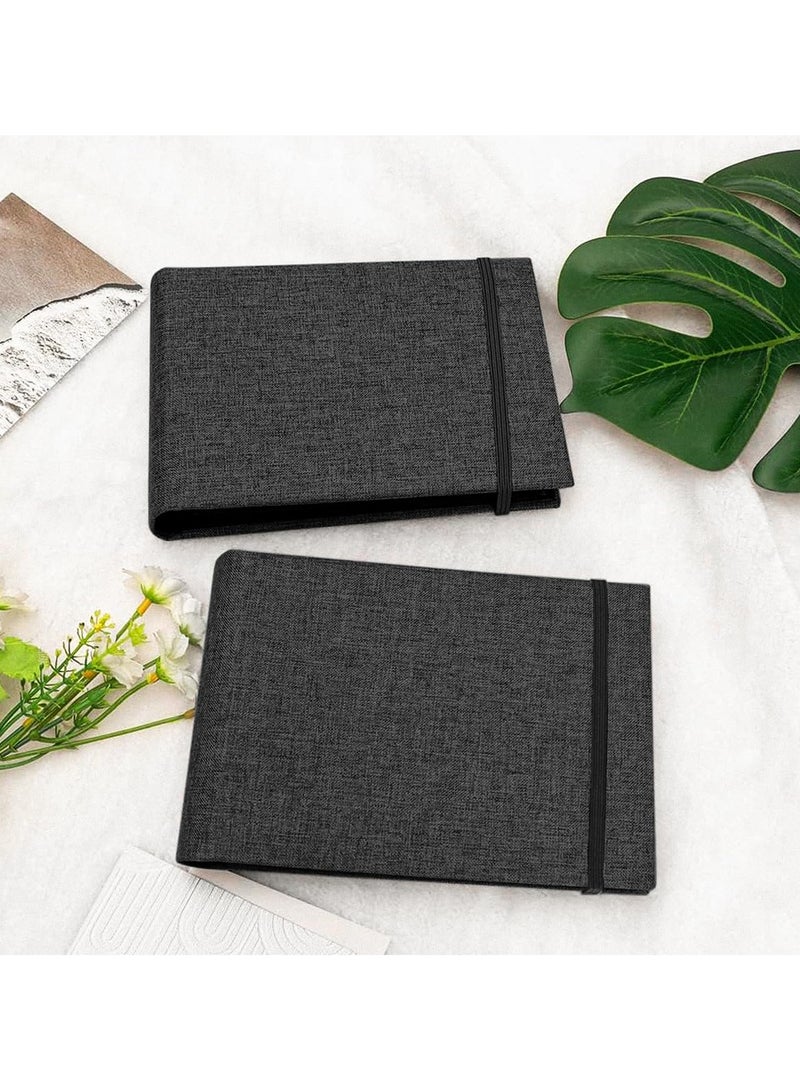 غنافوتو ألبوم صور 6 × 4 2 حزم، 200 صورة ألبوم صور صغير من الكتان الصغير، ألبوم صور بجيوب ألبوم صور بجيوب مع ألبوم انزلاق لعائلة الزفاف، ألبوم صور زفاف - Image 2