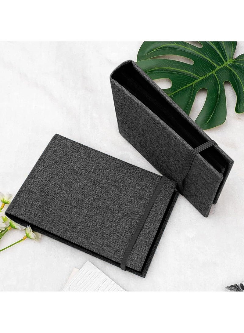 غنافوتو ألبوم صور 6 × 4 2 حزم، 200 صورة ألبوم صور صغير من الكتان الصغير، ألبوم صور بجيوب ألبوم صور بجيوب مع ألبوم انزلاق لعائلة الزفاف، ألبوم صور زفاف - Image 4