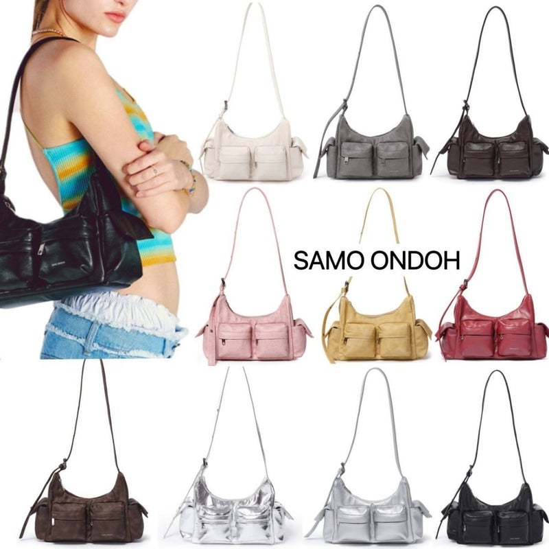 Samo Ondoh Korean Fashion Women''s Underarm Motorcycle Shoulder Bag Multi-Pocket Adjustable Crossbody Bag - Image 2