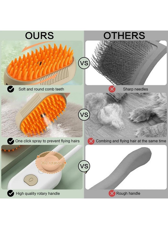 Generic Pet Grooming Steam Brush for Dogs and Cats, Rechargeable, Soft and Comfortable, Suitable for Long/Short Hair (Rose Gold) - Image 3