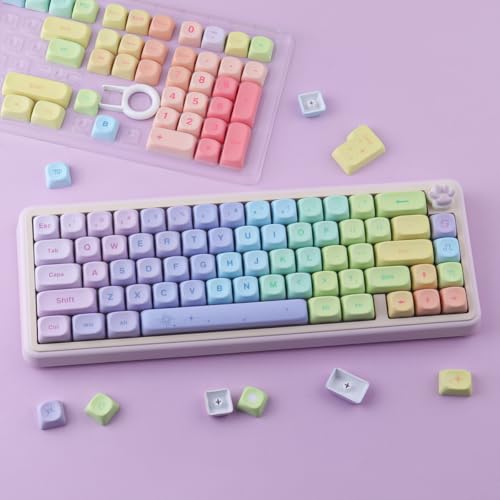 Hyekit PBT Keycaps MOA Profile Cute Keycaps 130 Keys Dye-Sublimation Kawaii Keycap Set for Cherry MX Magnetic Switches Mechanical Keyboard - Image 3