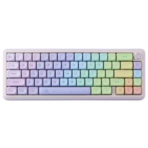 Hyekit PBT Keycaps MOA Profile Cute Keycaps 130 Keys Dye-Sublimation Kawaii Keycap Set for Cherry MX Magnetic Switches Mechanical Keyboard - Image 1