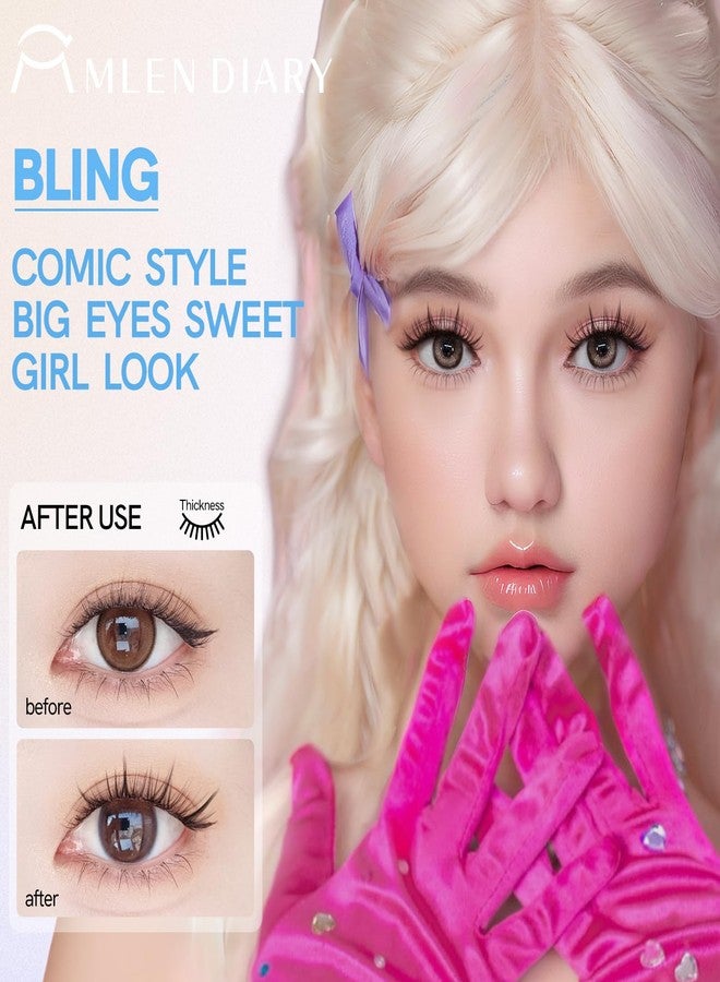 MLEN DIARY Self Adhesive Lash Clusters DIY Eyelash Extensions C Curl Natural 56Pcs Pre-Glued Cluster Lashes 11-14MM No Glue Individual Lashes Self Application at Home(Cute Comic) - Image 4