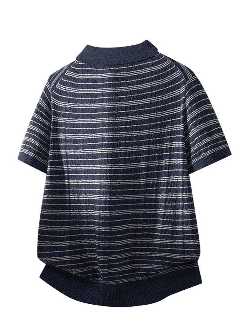 فيلا FILA striped Polo shirt for men and women - Image 5