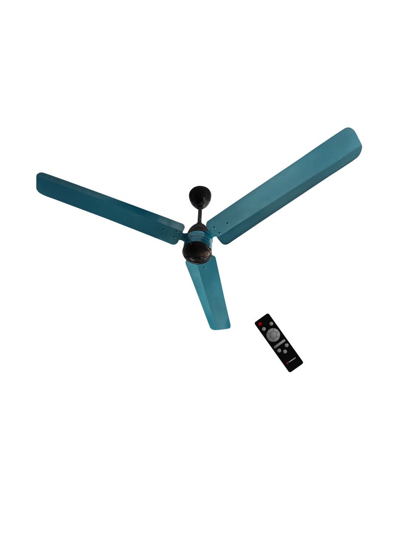 FORMOST FORMOST BLDC Ceiling Fan 1400mm/52 inch with Remote, 28W - Upto 65% Energy Saving, 7 Speed, Modern Designer Fan for Home/Office/Cabin (Blue, Pack of 1)  - Image 1