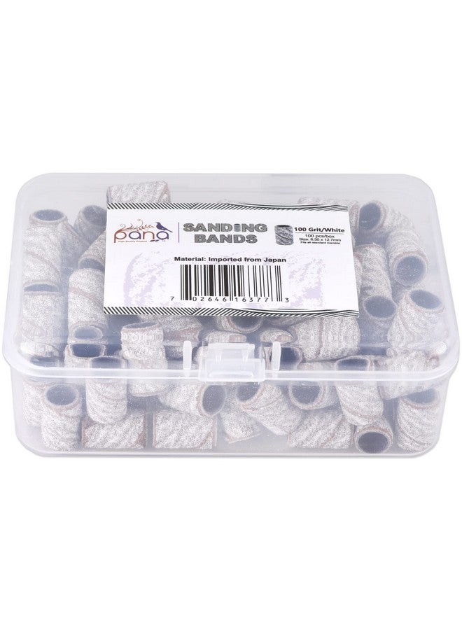 بانا 100 قطعة من أربطة صنفرة الأظافر الكبيرة الاحترافية لتقليم الأظافر مناسبة جدًا لقم مثقاب الأظافر للأظافر الأكريليك (100 حبيبة، حمار وحشي) - Image 4