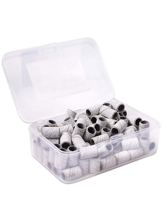 بانا 100 قطعة من أربطة صنفرة الأظافر الكبيرة الاحترافية لتقليم الأظافر مناسبة جدًا لقم مثقاب الأظافر للأظافر الأكريليك (100 حبيبة، حمار وحشي) - Image 1