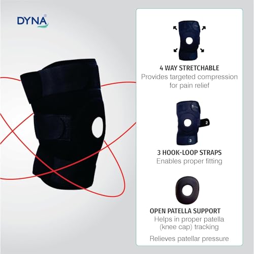 Dyna Wrap Around Knee Support-Knee Cap with Open Patella Design for Patella Tracking-Wrap Around Knee Support-Special - Image 2