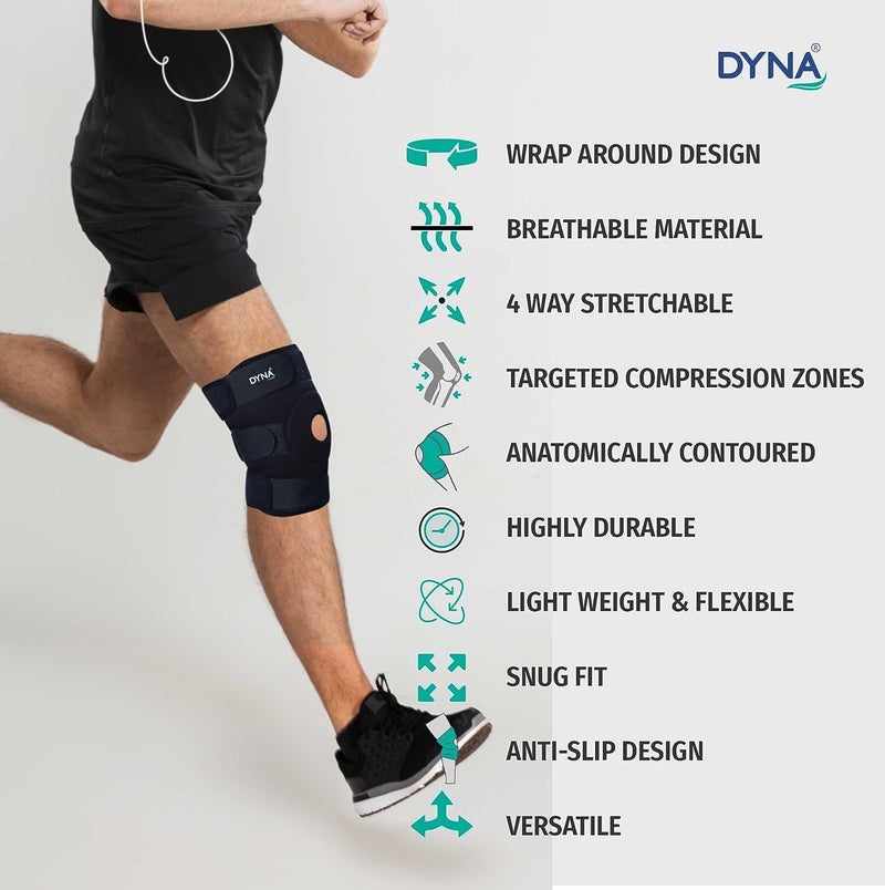 Dyna Wrap Around Knee Support-Knee Cap with Open Patella Design for Patella Tracking-Wrap Around Knee Support-Special - Image 5